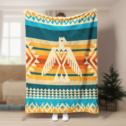 Native American CLM Sherpa Fleece Blanket