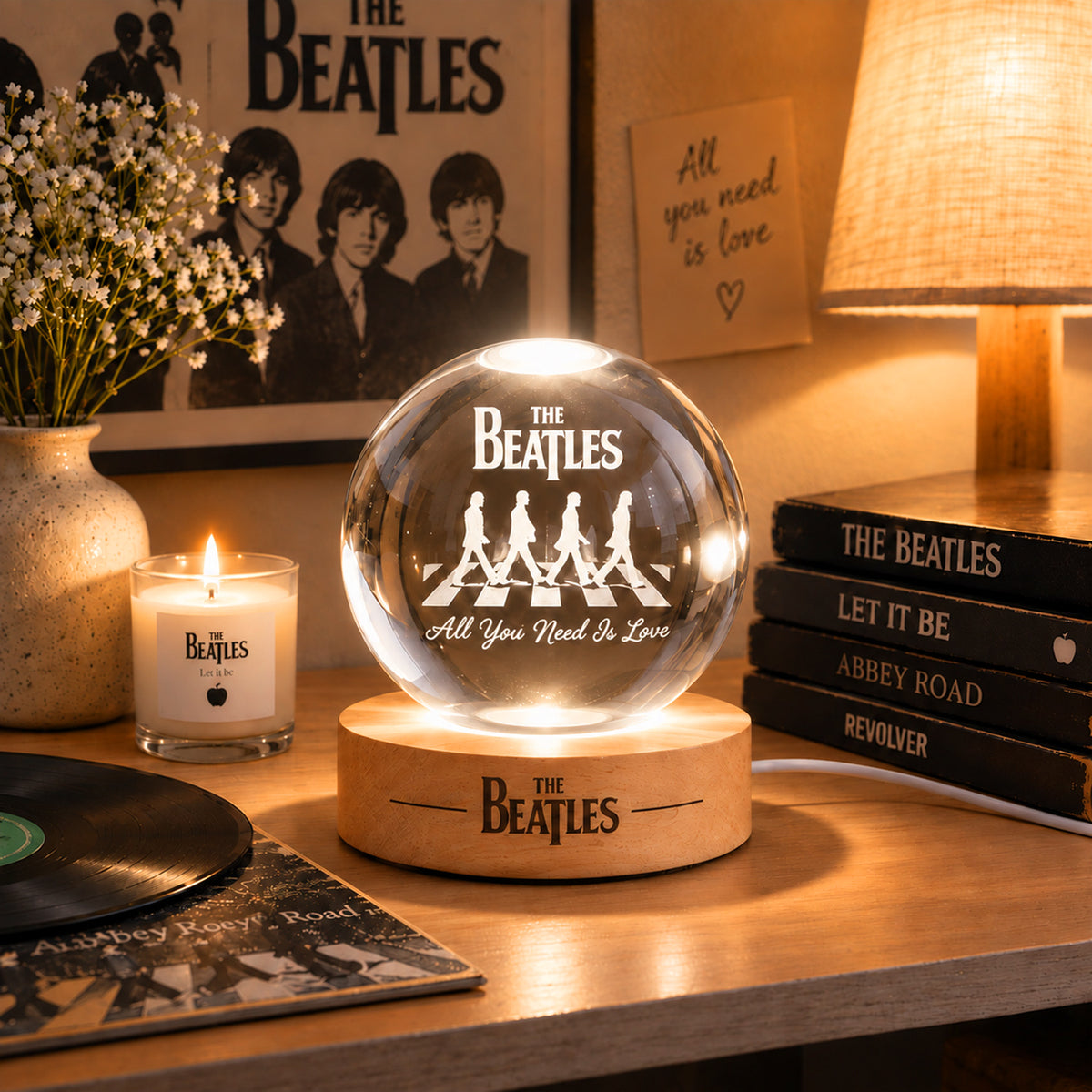 The Beatles All You Need Is Love Crystal Ball Night Light