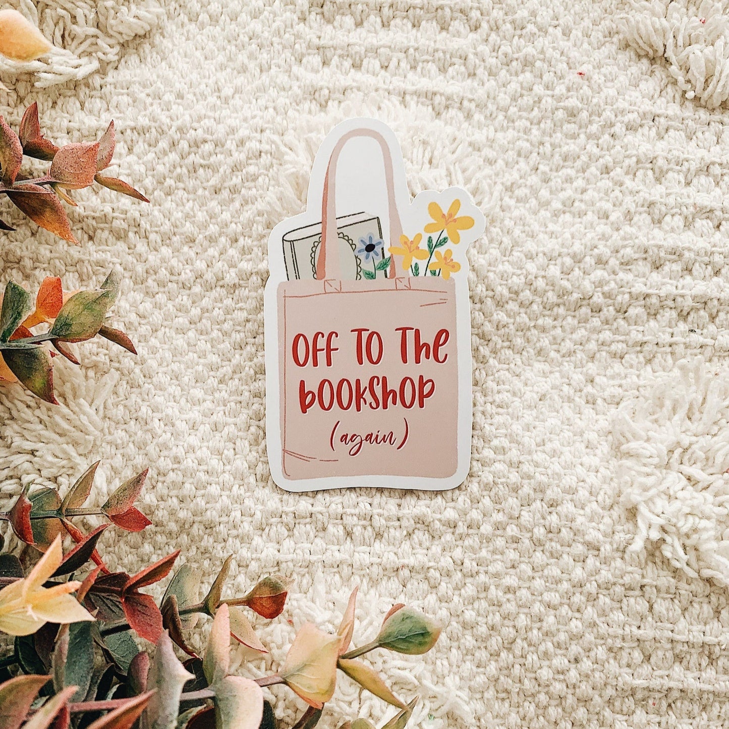 Off to the Bookshop Sticker Decal