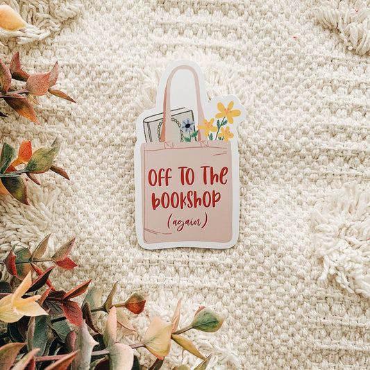 Off to the Bookshop Sticker Decal