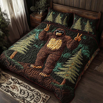 Peaceful Beast Bigfoot Quilted Bedding Set