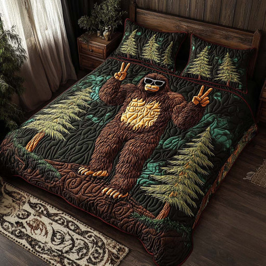 Peaceful Beast Bigfoot Quilted Bedding Set