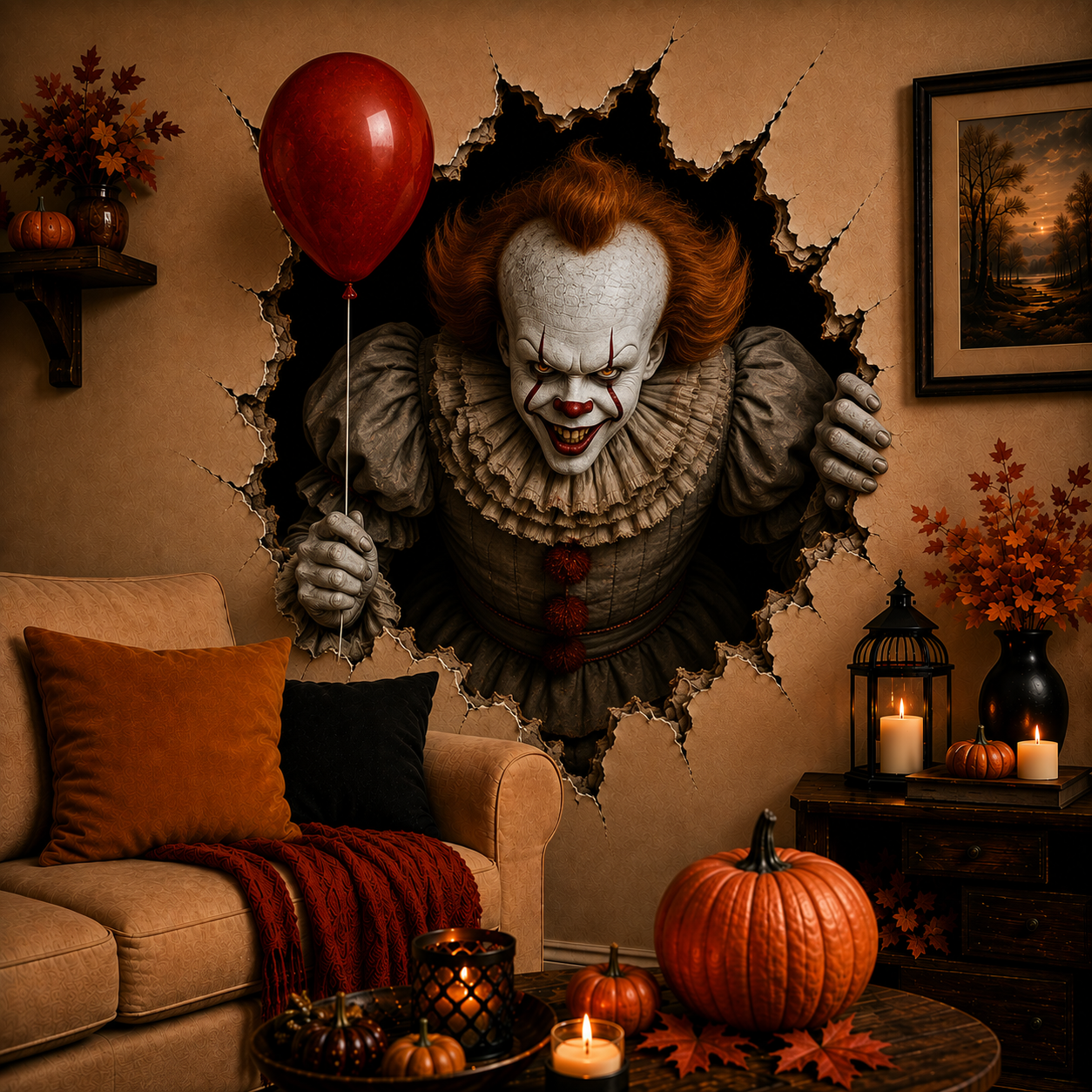 Halloween 3D Horror Wall Decal