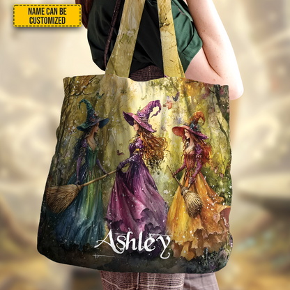 Witches In Forest - Personalized Witch Tote Bag