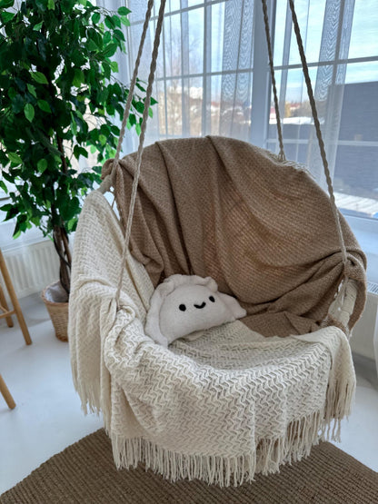 Cute Easter Pierogi Gift, Smiley or Sad Face Plush Pillow