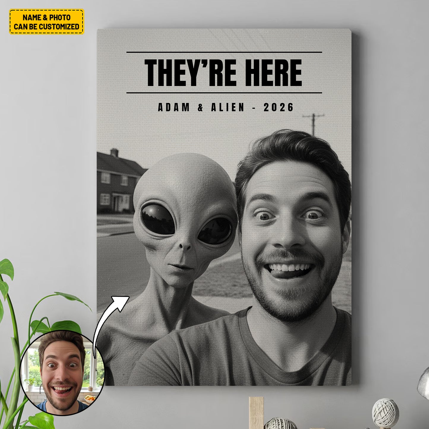 I Want To Believe – Personalized Alien Custom Photo Poster & Canvas