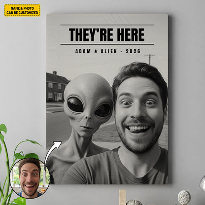 I Want To Believe – Personalized Alien Custom Photo Poster & Canvas