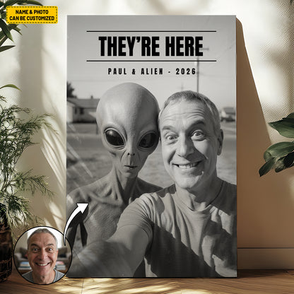 I Want To Believe – Personalized Alien Custom Photo Poster & Canvas