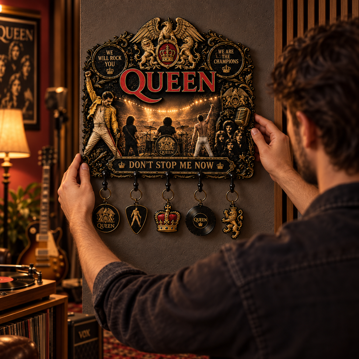 Queen Music Legend Vintage Wall Key Holder – Music Legend Wall Key Rack