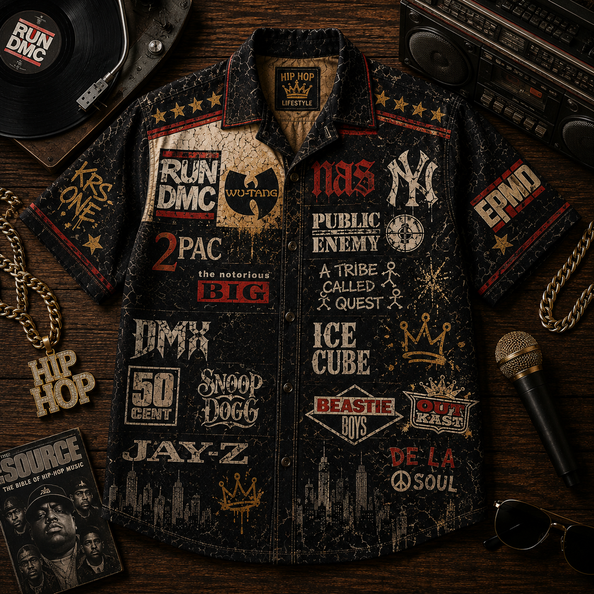 Hip Hop Legends Hawaiian Shirt - Vintage Music Fan Gift 2