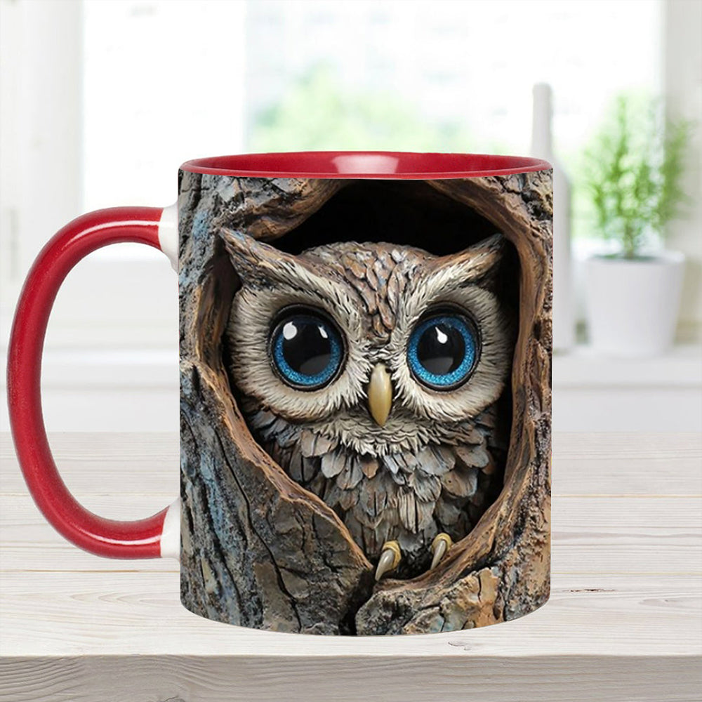Owl accent mug - Personalized Accent Mug