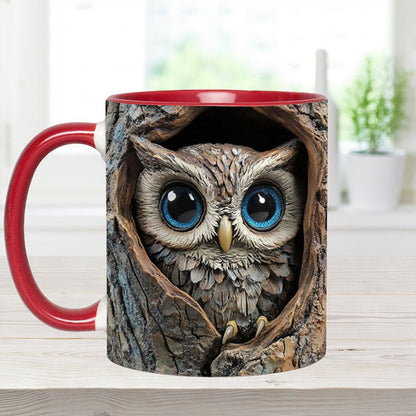 Owl accent mug - Personalized Accent Mug