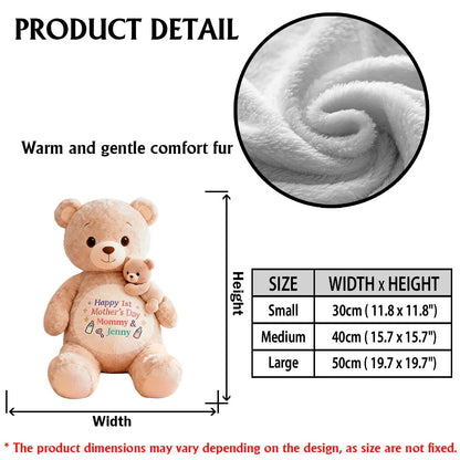 Happy 1st Mother's Day - Personalized Mother Shaped Pillow