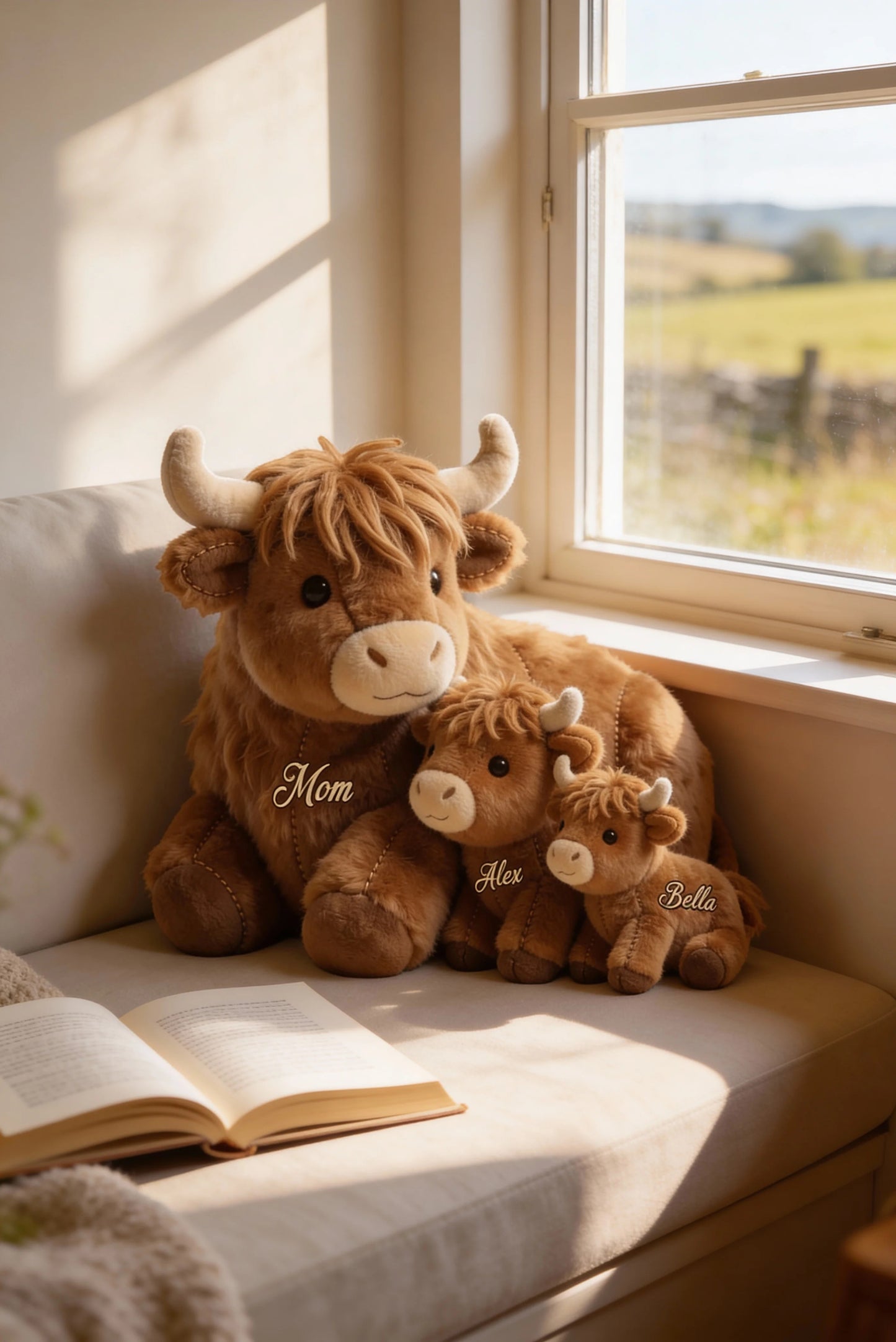 Cute Highland Cow Mama - Personalized Mother Shaped Pillow