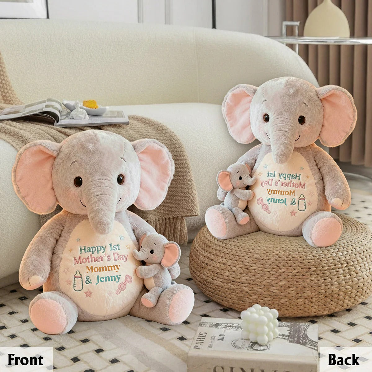 Happy 1st Mother's Day - Personalized Mother Shaped Pillow