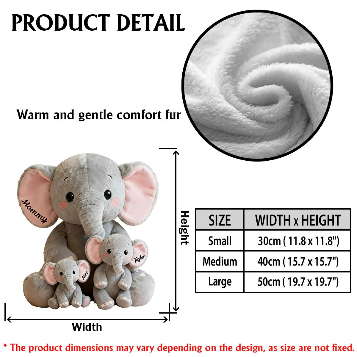 Mom, Grandma Elephant With Little Kids, Grandkids - Personalized Mom, Grandma Shaped Pillow