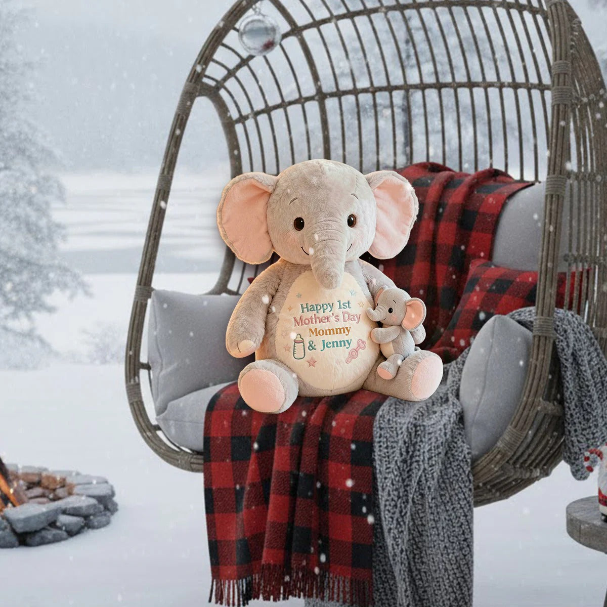 Happy 1st Mother's Day - Personalized Mother Shaped Pillow