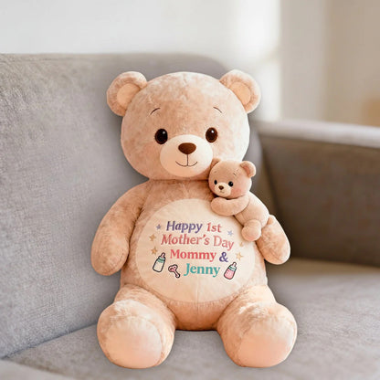 Happy 1st Mother's Day - Personalized Mother Shaped Pillow