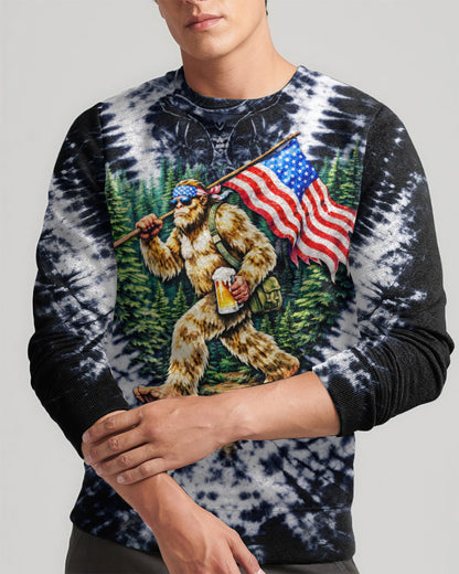BIGFOOT WITH FLAG SWIRL ALL OVER PRINT SHIRT