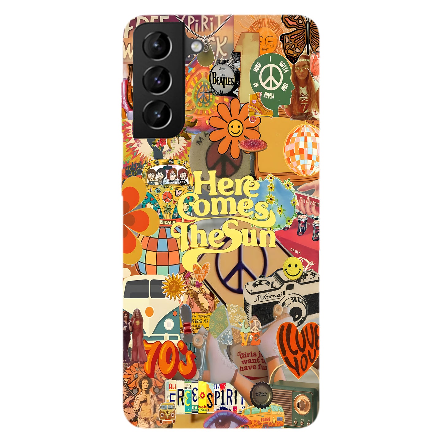 Here Comes the Sun – 70s Hippie Vibe Phone Case