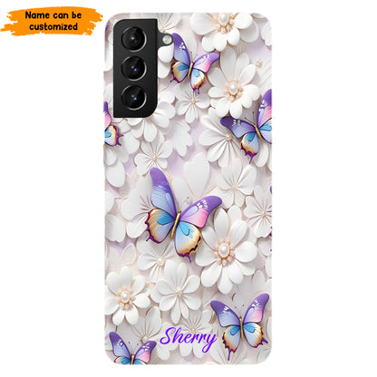 Personalized Beautiful Floral Butterfly Phone Case