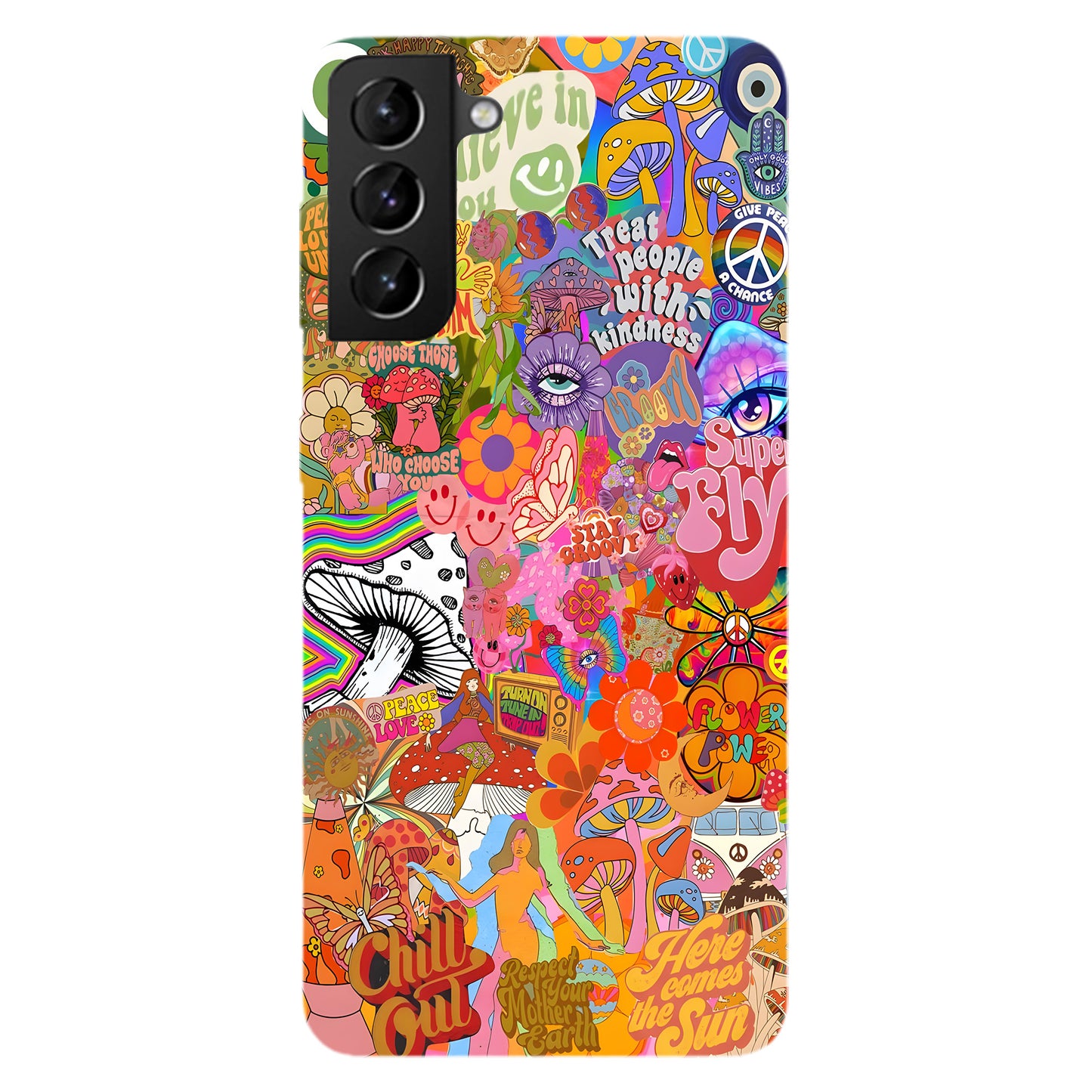Psychedelic Vibes – 70s Hippie Art Phone Case