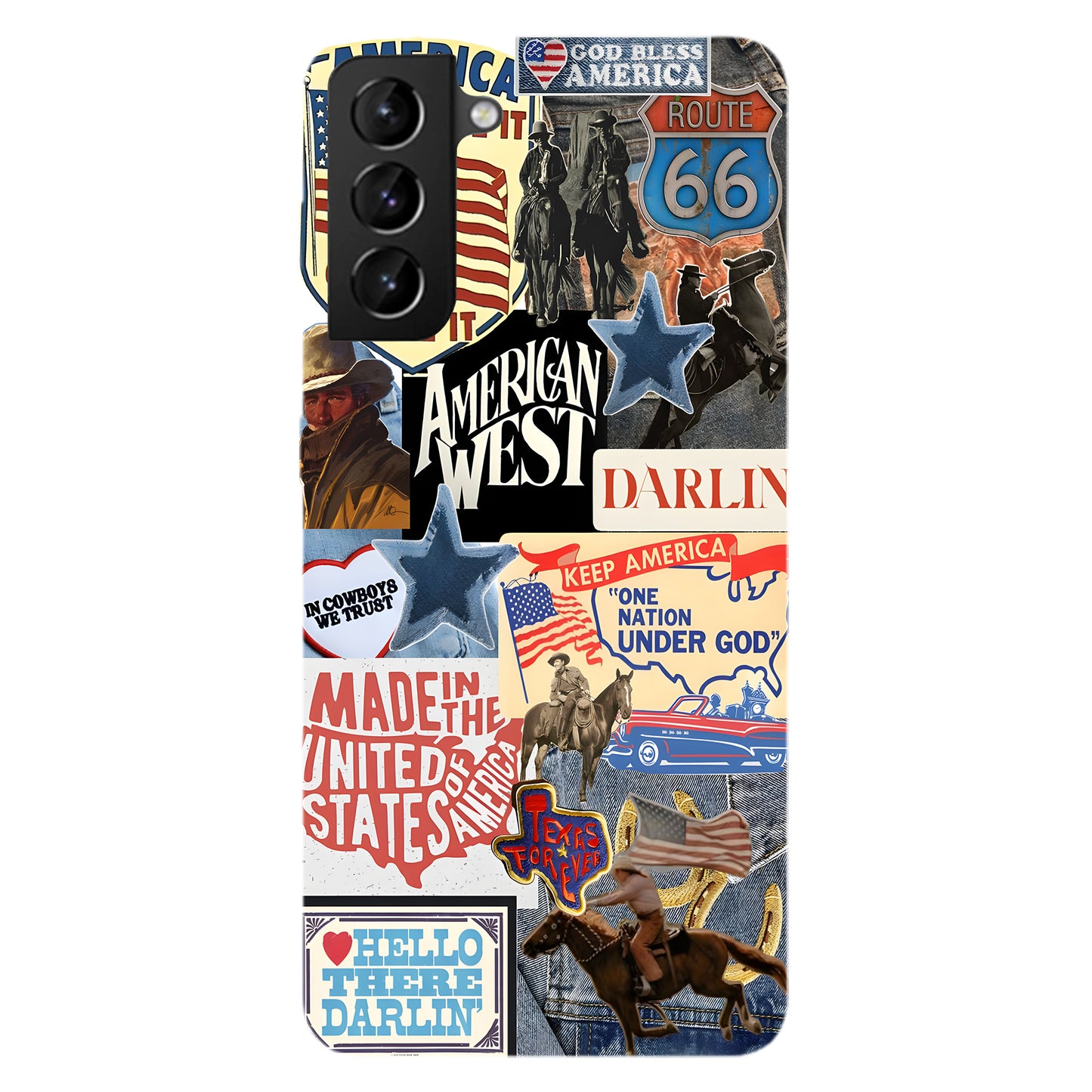 American West Collage – Cowboy Spirit Phone Case