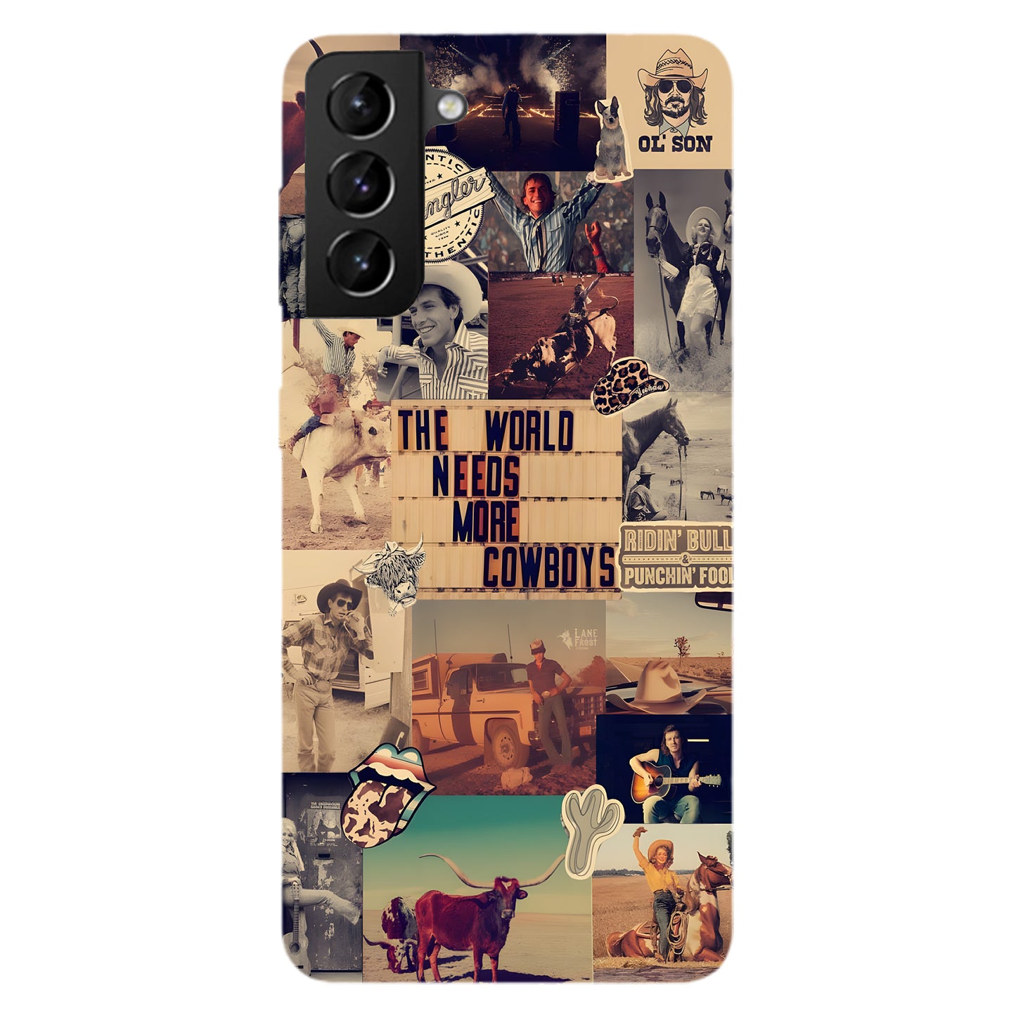 Rodeo Roots Collage – Vintage Cowboy Phone Case
