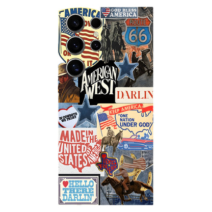American West Collage – Cowboy Spirit Phone Case