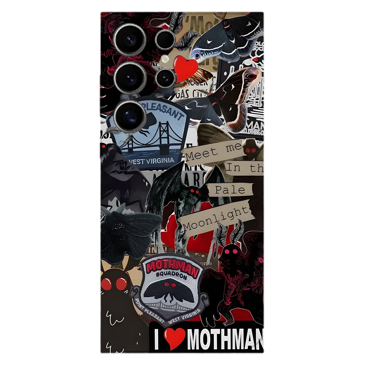Meet Me in the Pale Moonlight - Mothman Phone Case