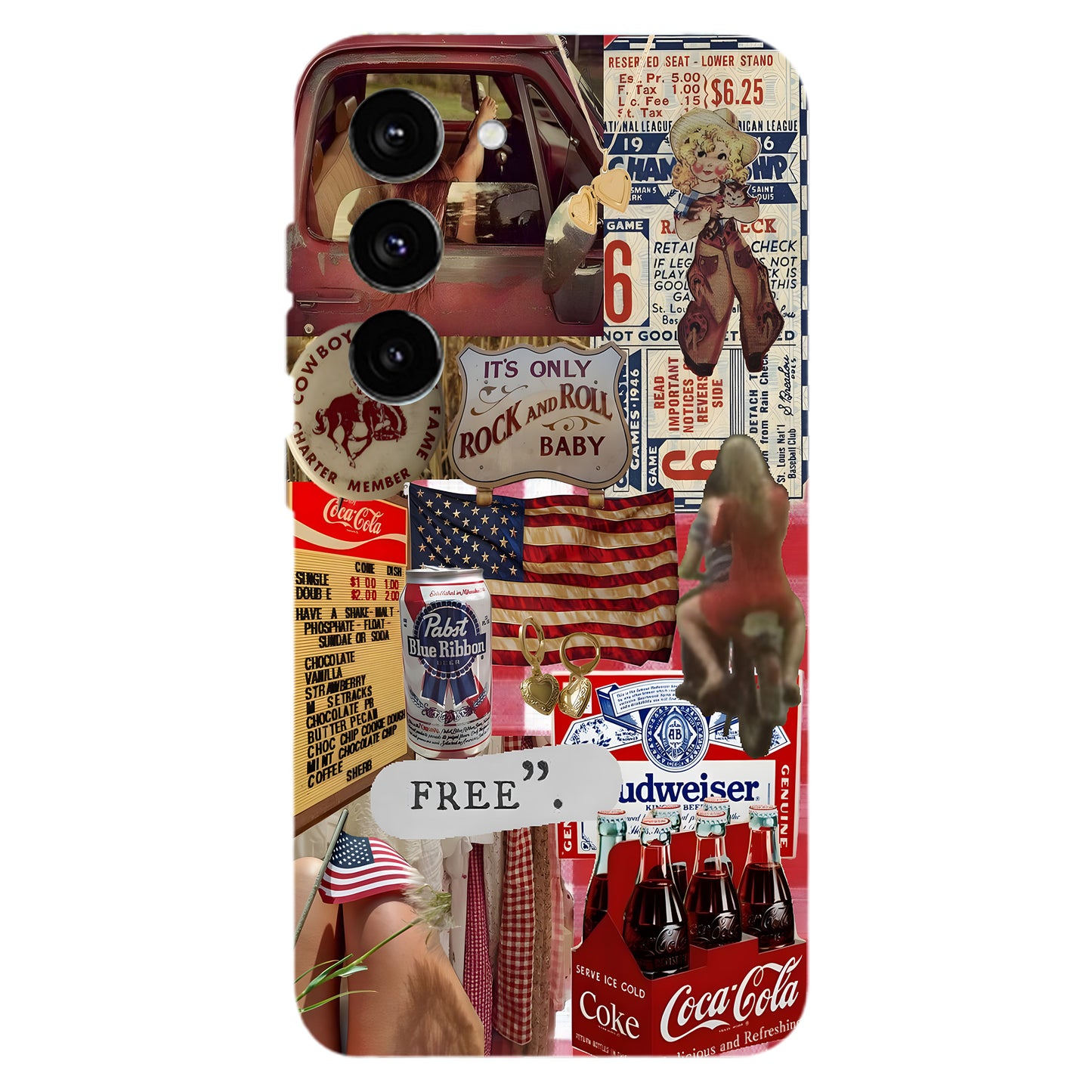 Born to Be Free – Vintage Americana Phone Case