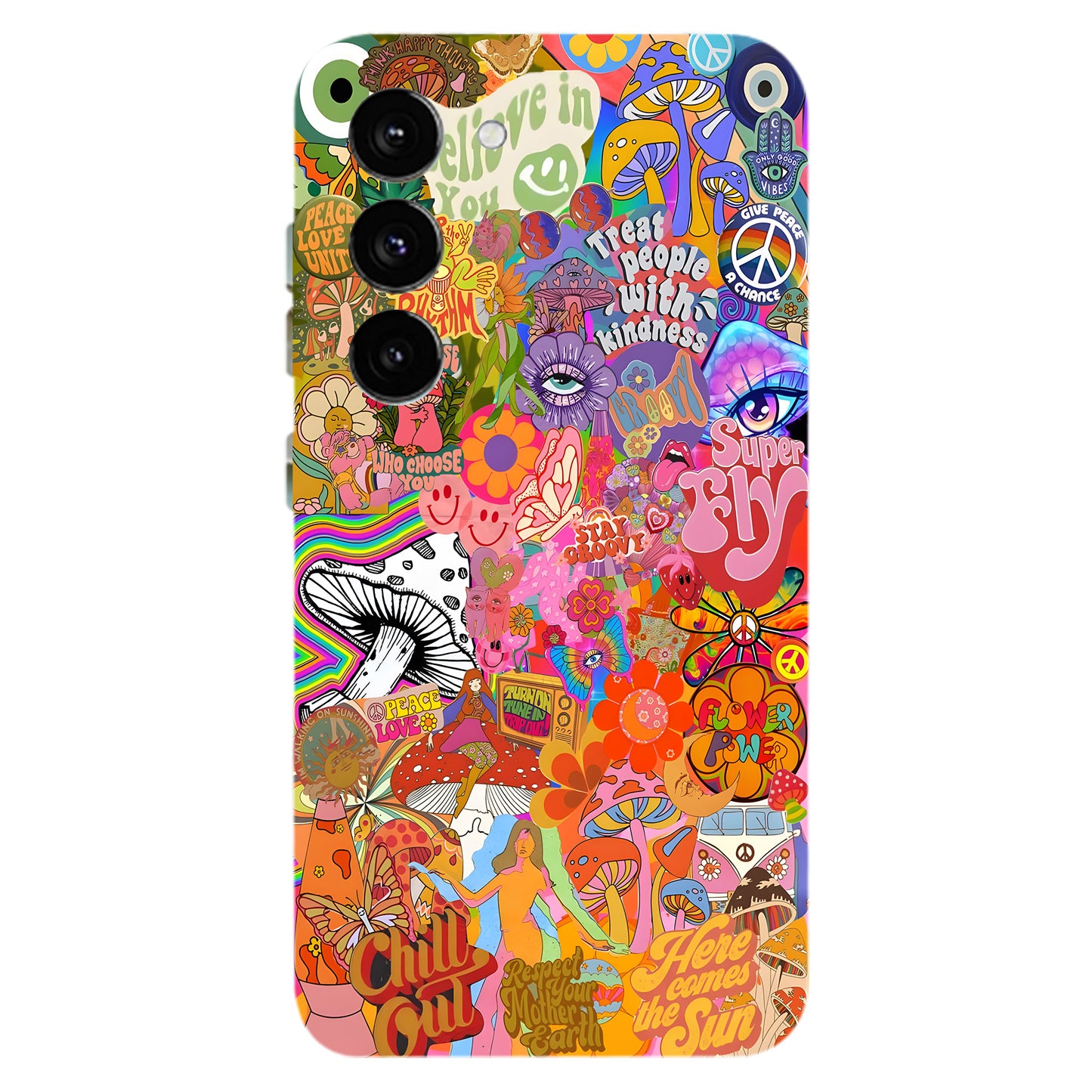 Psychedelic Vibes – 70s Hippie Art Phone Case