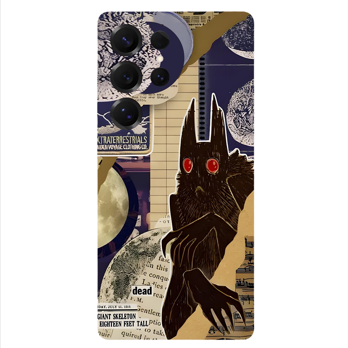Cryptid Files Phone Case – Mothman Evidence Collage