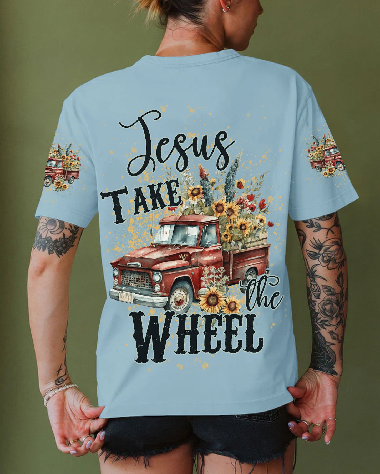 Jesus Take The Wheel - Personalize All Over Print