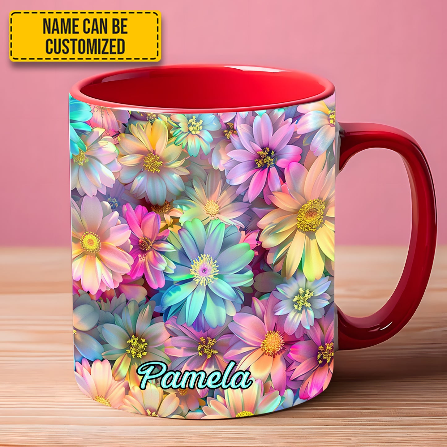 Spring Floral Flower - Personalized Accent Mug
