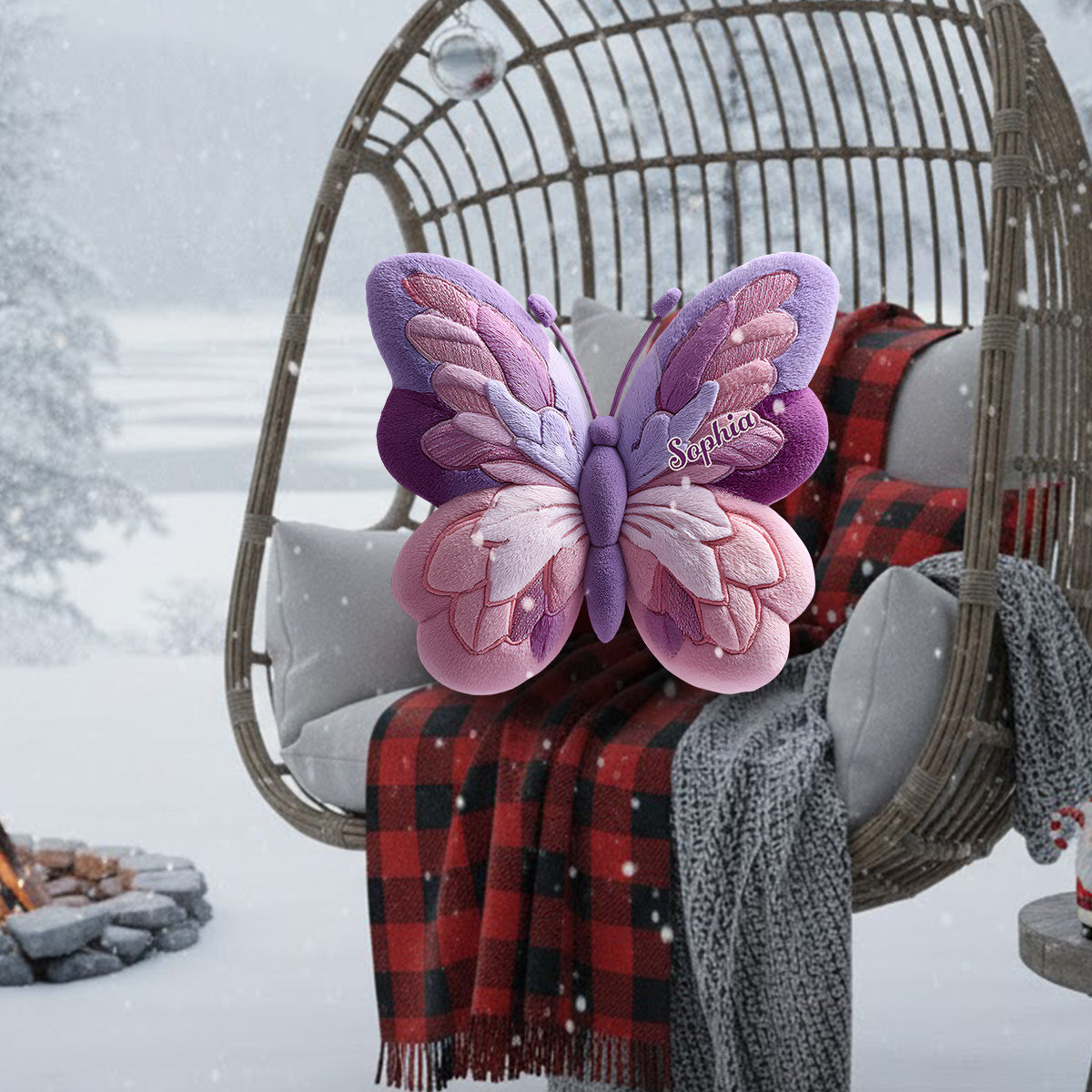 Personalized Beautiful Butterfly Shaped Pillow