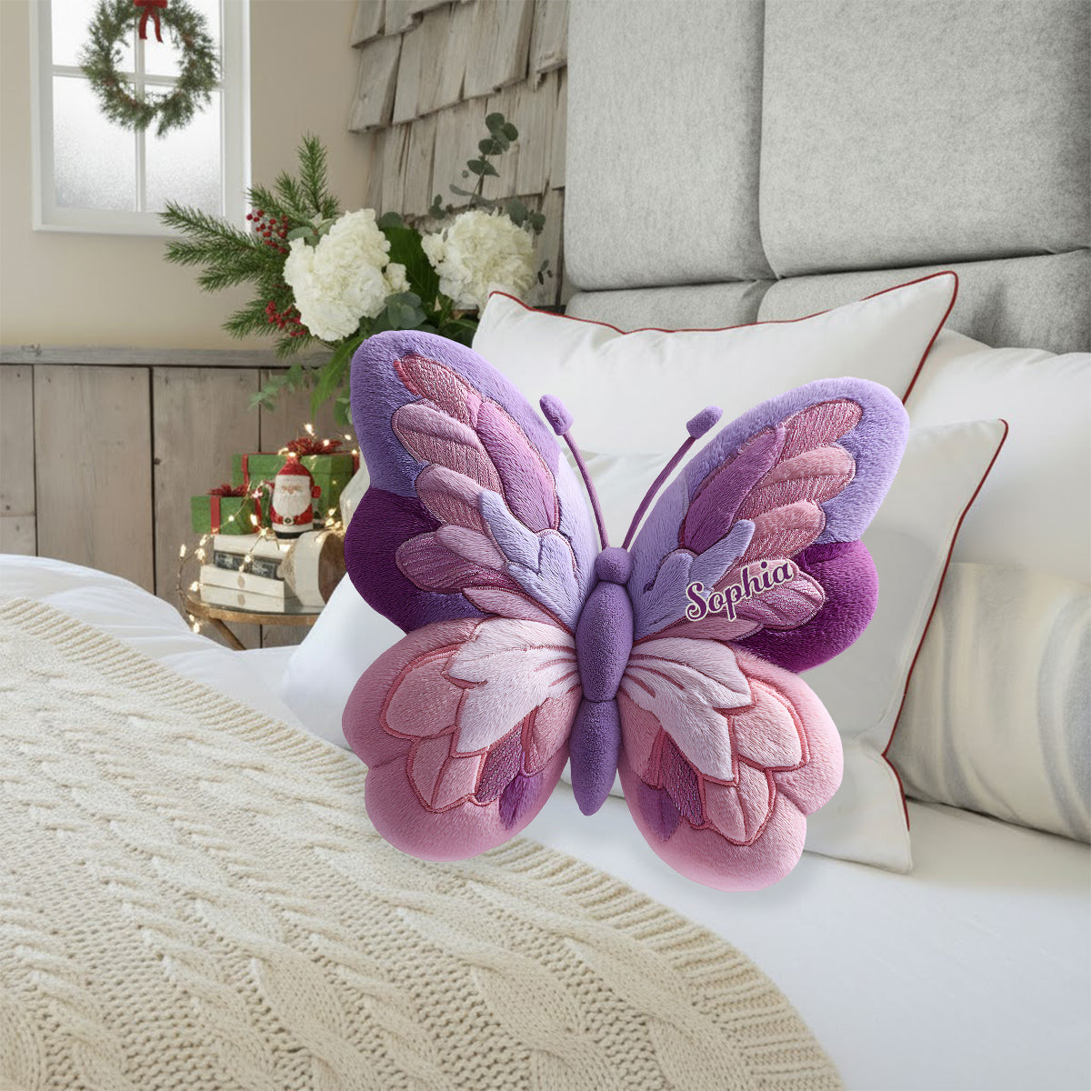 Personalized Beautiful Butterfly Shaped Pillow