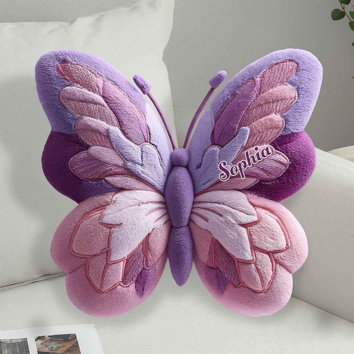 Personalized Beautiful Butterfly Shaped Pillow