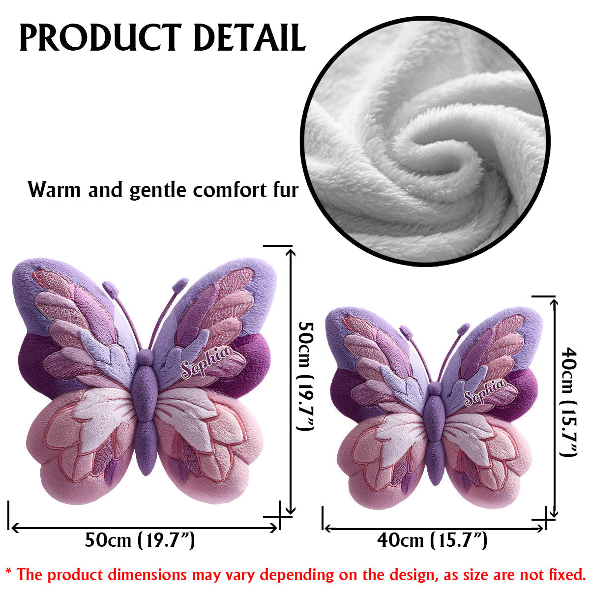 Personalized Beautiful Butterfly Shaped Pillow