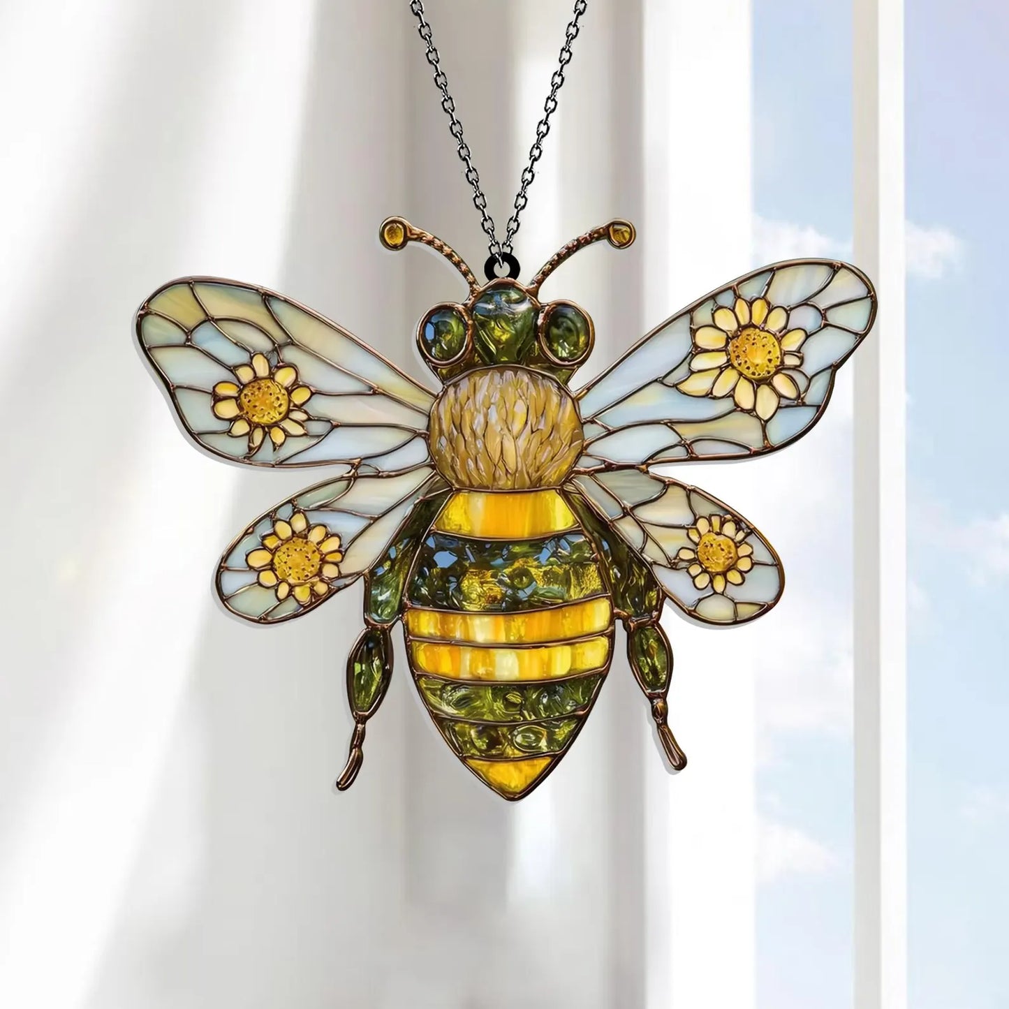 Sunflower Bee Acrylic Window Hanging