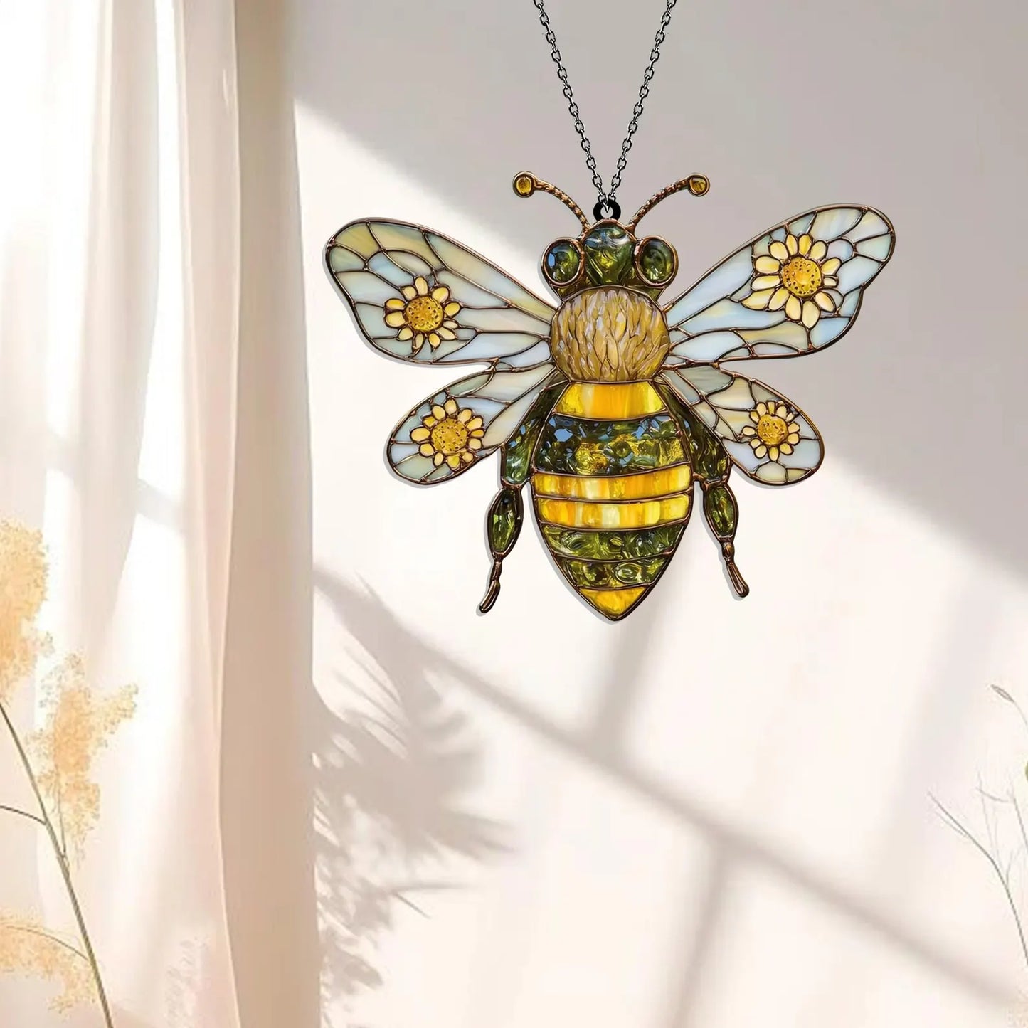 Sunflower Bee Acrylic Window Hanging