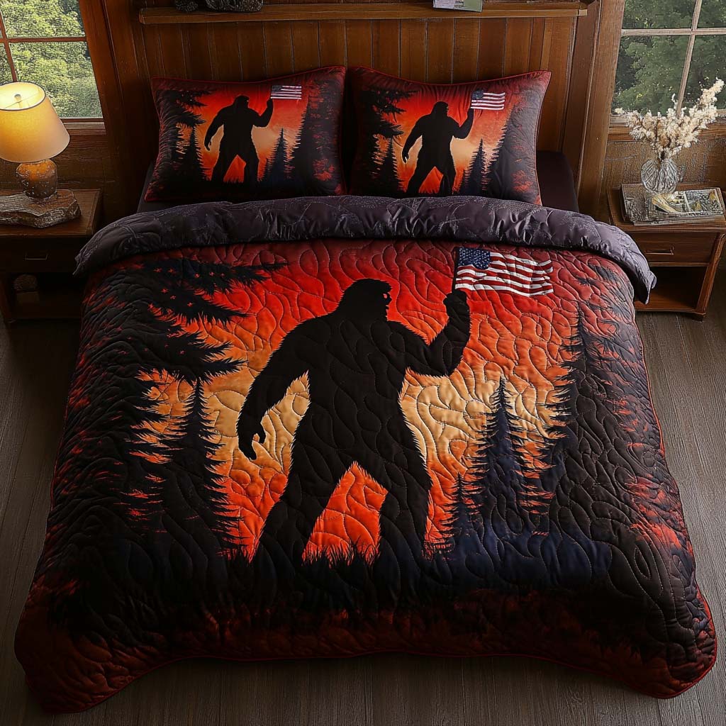 Legend Walks – Bigfoot Quilted Bedding Set