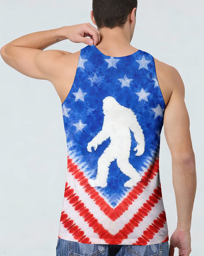 BIGFOOT FLAG RED WHITE & BLUE SWIRL ALL OVER PRINT SHIRT