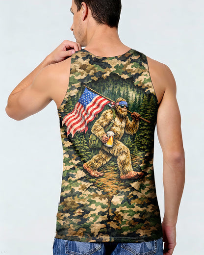 BIGFOOT WITH FLAG CAMOUFLAGE ALL OVER PRINT SHIRT