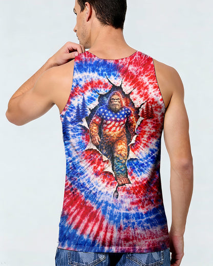 BIGFOOT RED WHITE AND BLUE SWIRL ALL OVER PRINT SHIRT