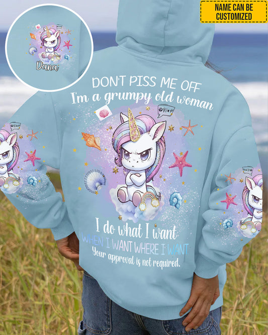 Don't Piss Me Off - Personalized Unicorn All Over Print Shirt