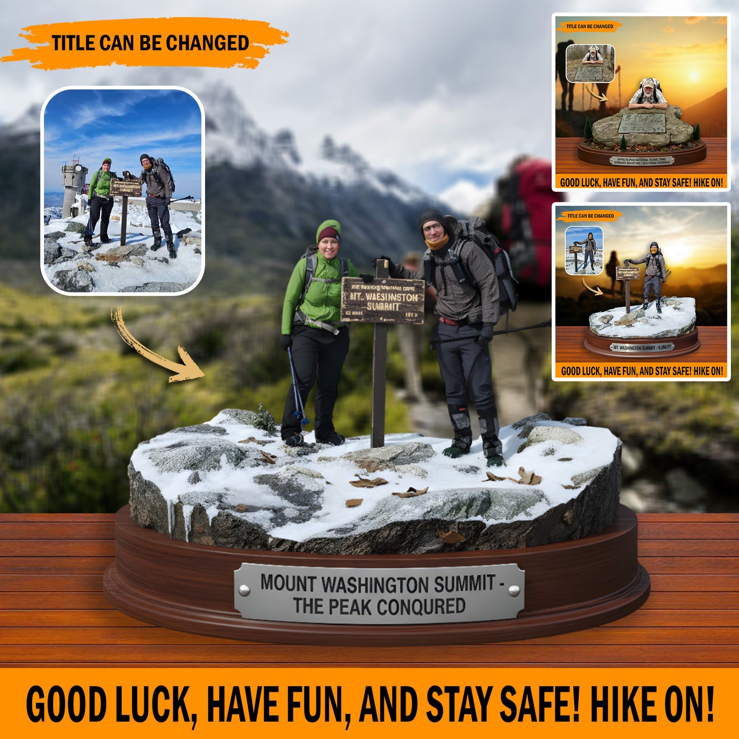 Hiking, Camping, Backpacking, Outdoor – Personalized Photo Acrylic Plaque