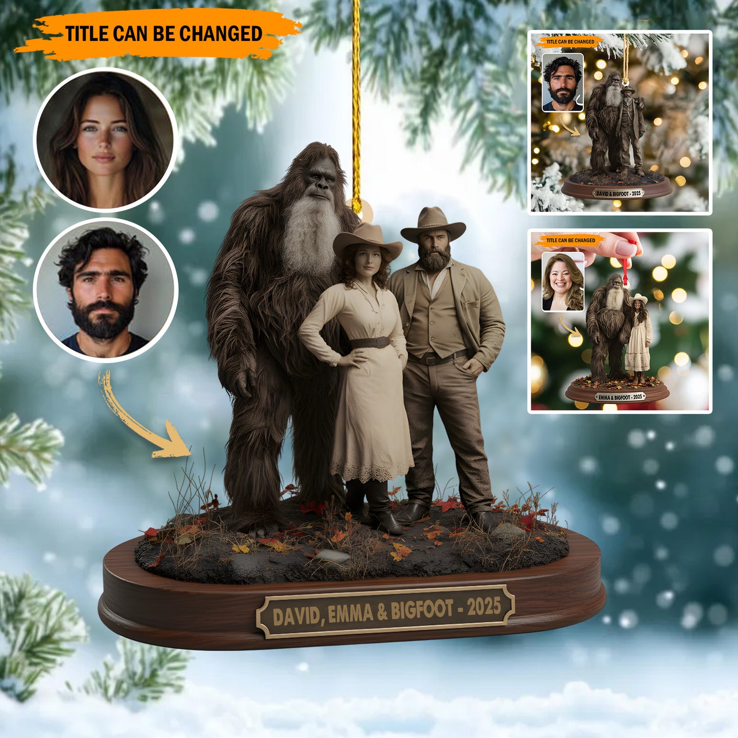 Bigfoot & Me – Personalized Best Friend Ornament