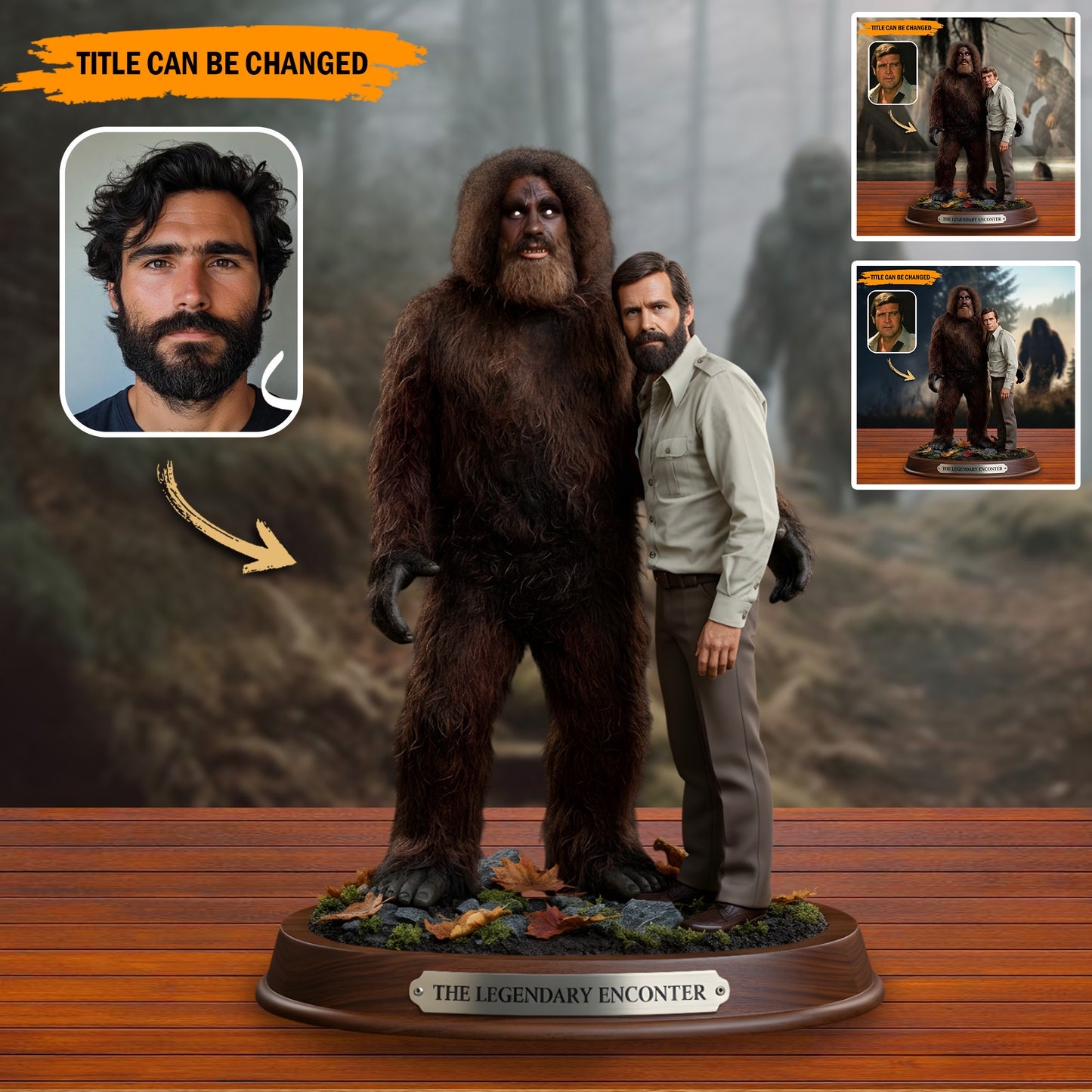 Bigfoot With Me – Personalized Best Friend Acrylic Plaque