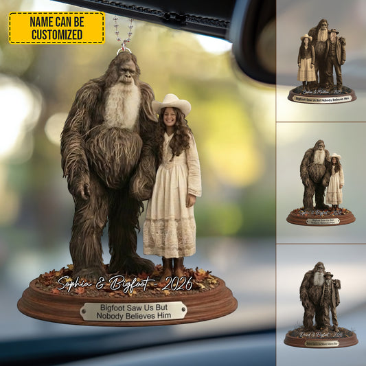 Personalized Bigfoot Car Hanging Ornament